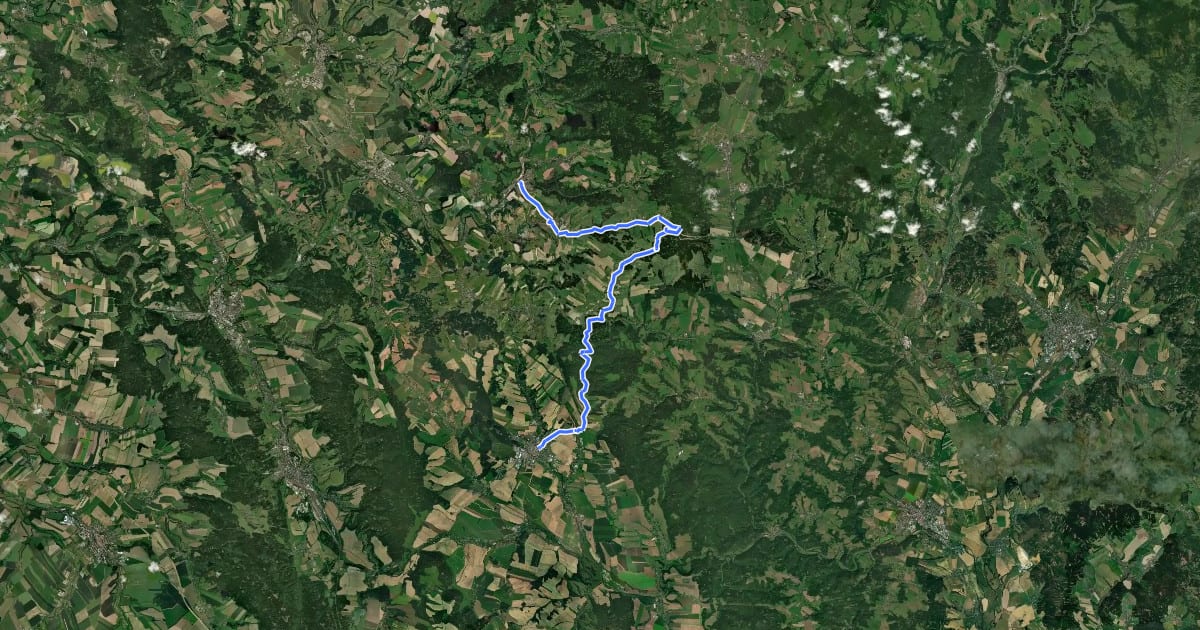 Маршрут [M] Jablonné nad Orlicí - Lanškroun на спутниковом снимке