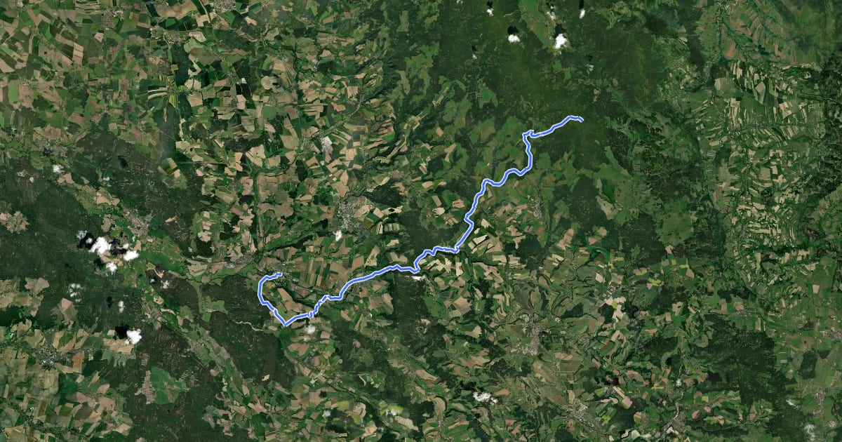 Маршрут [M] Kostelec nad Orlicí - Anenský vrch на спутниковом снимке