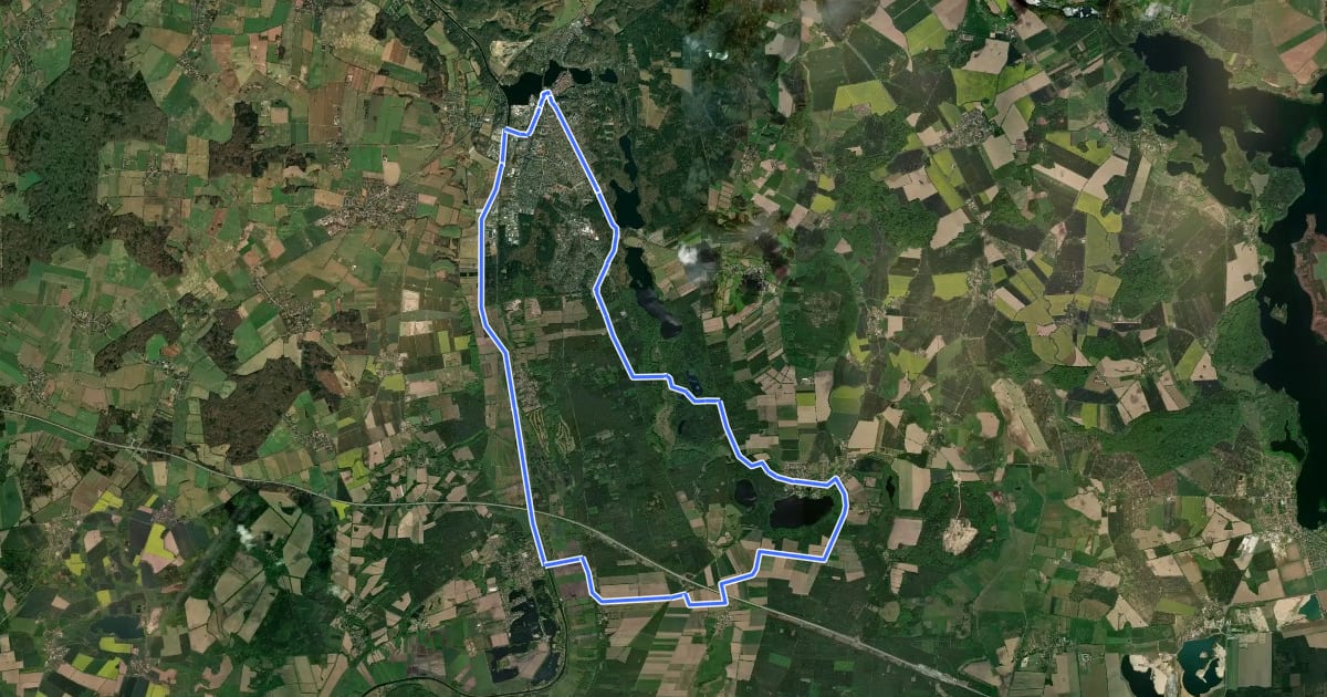 Маршрут Mölln Tour 2 на спутниковом снимке