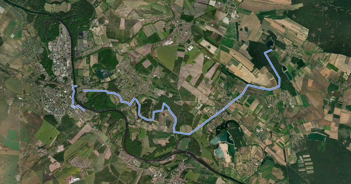 Маршрут [M] Lobkovice - U Pískovny на спутниковом снимке
