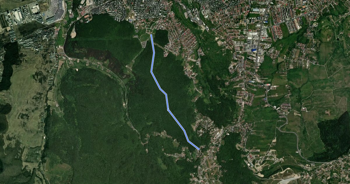 Маршрут Mănăștur (str. Basarabia) - Capul Dealului на спутниковом снимке