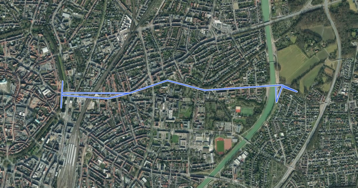Маршрут Münster (2) - Münster (62) на спутниковом снимке