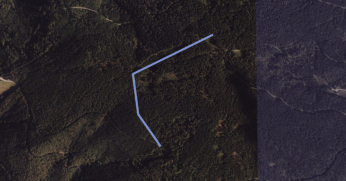 Маршрут Münsterweg - Glashofwald на спутниковом снимке