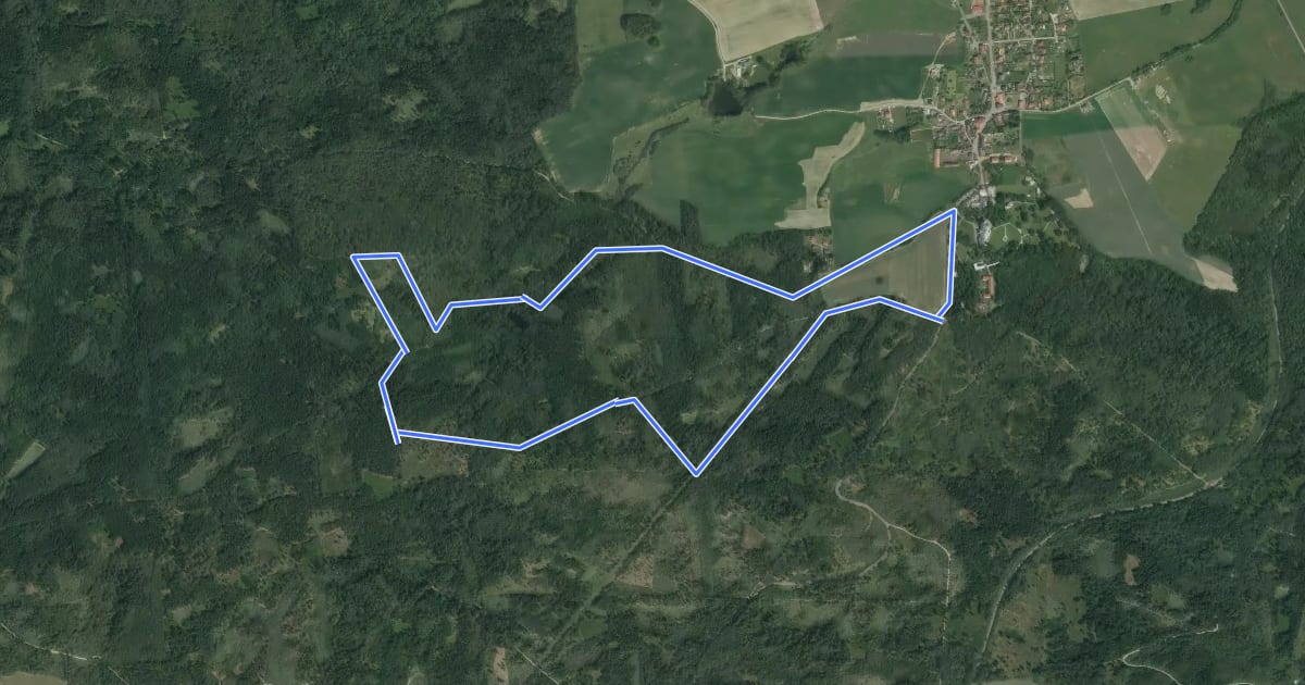 Маршрут [M] Okružní trasa Vráž на спутниковом снимке