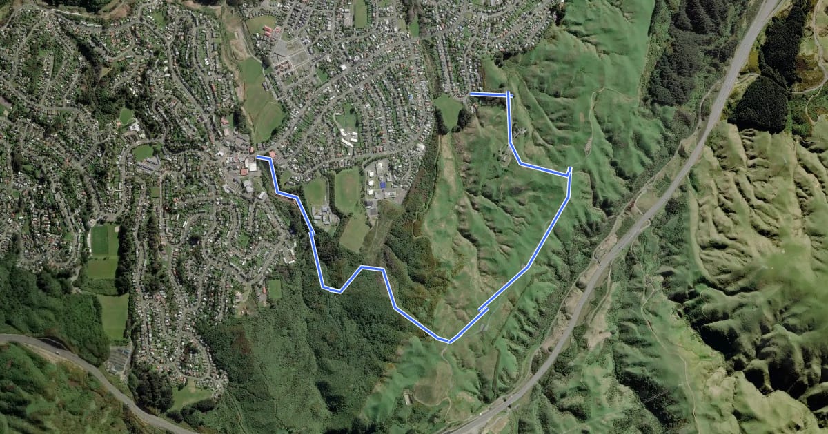 Маршрут Māra Roa Trail на спутниковом снимке