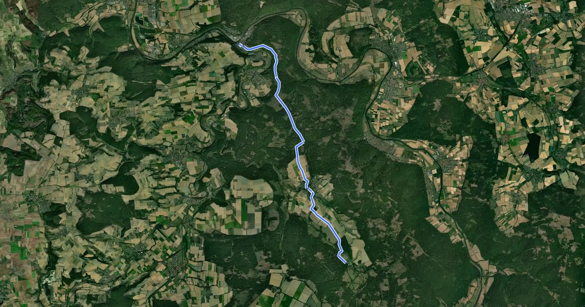 Маршрут Märchenlandweg - Etappe 26 на спутниковом снимке