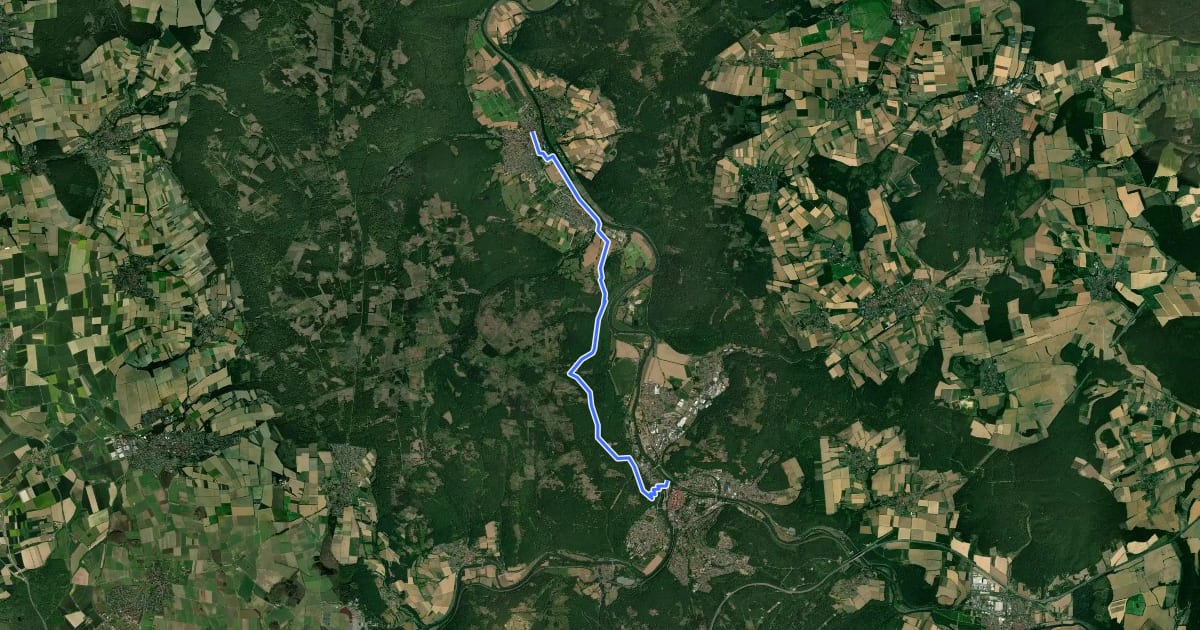 Маршрут Märchenlandweg - Etappe 4 на спутниковом снимке