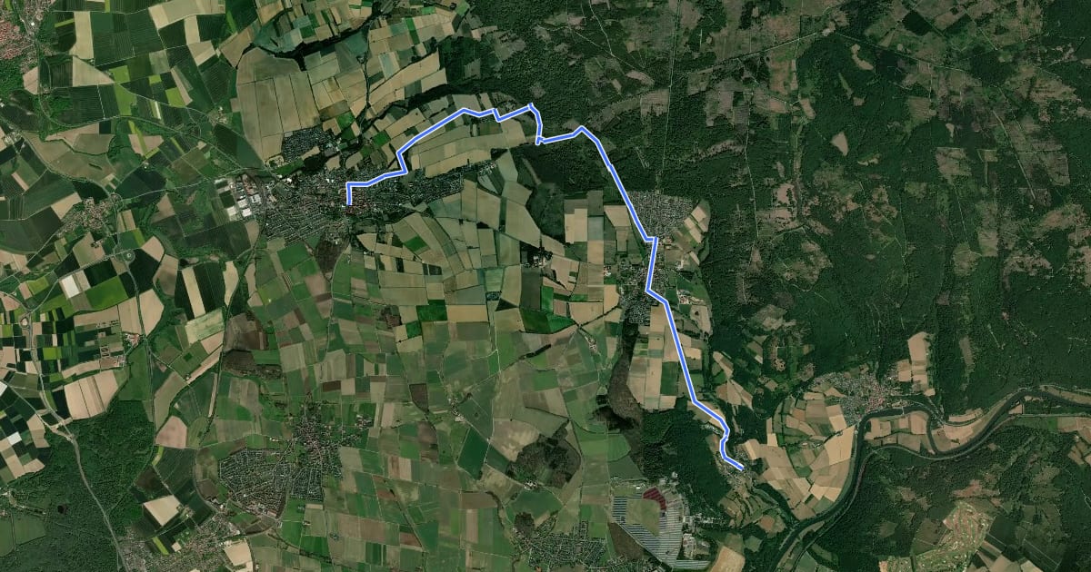 Маршрут Märchenlandweg - Etappe 6 на спутниковом снимке