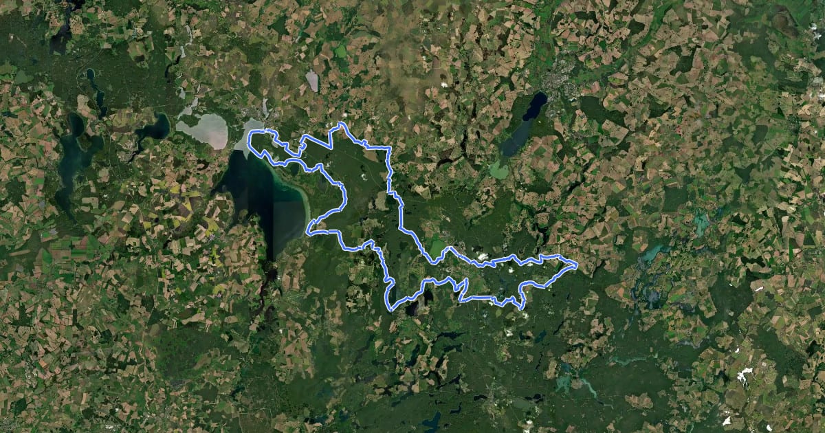 Маршрут Müritz-Nationalpark-Wanderweg на спутниковом снимке
