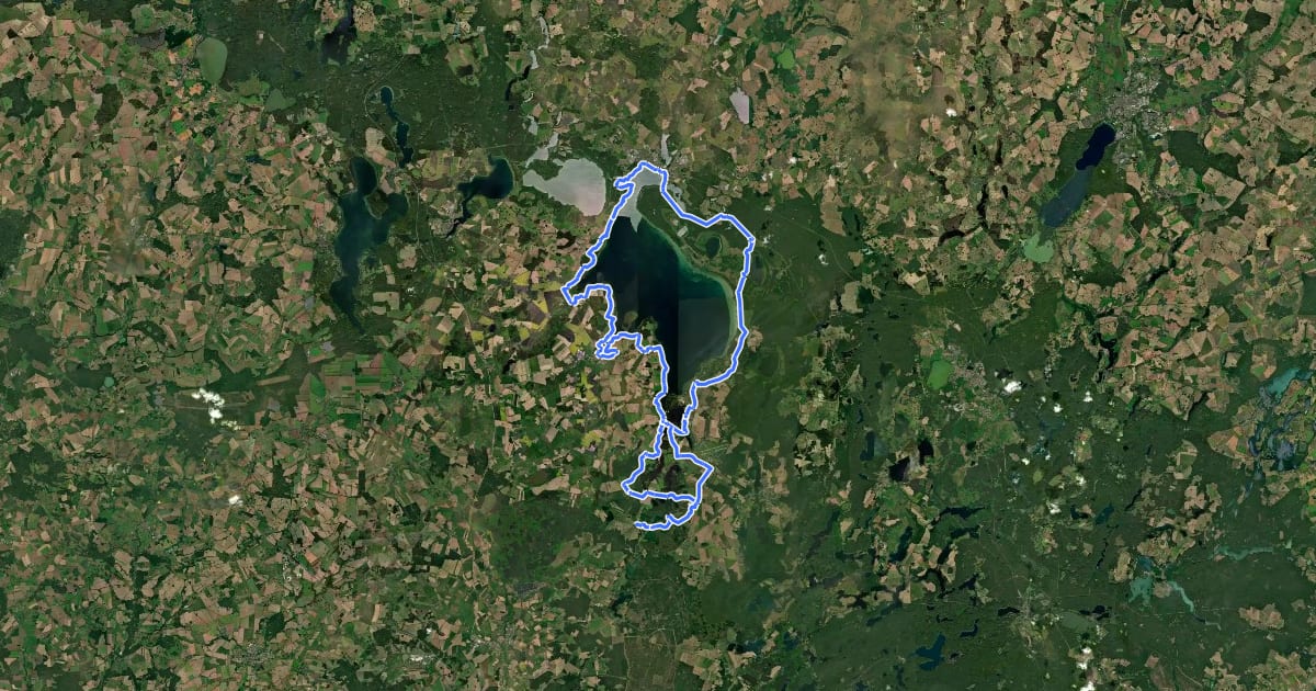 Маршрут Müritz Rundweg на спутниковом снимке