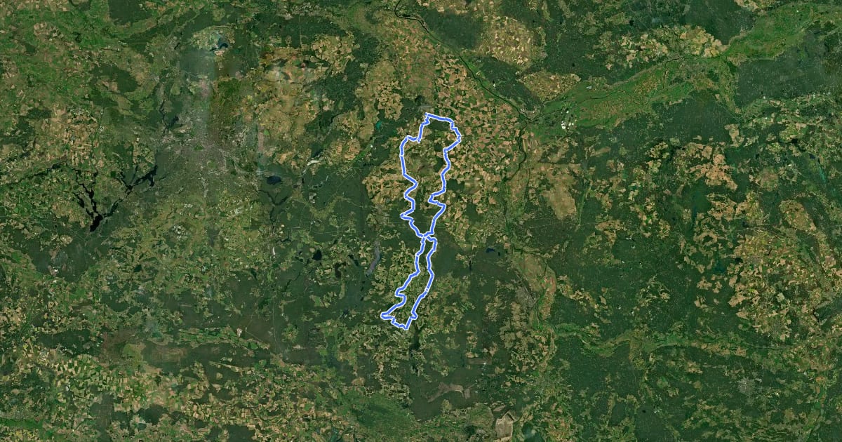 Маршрут Märkische Schlössertour на спутниковом снимке