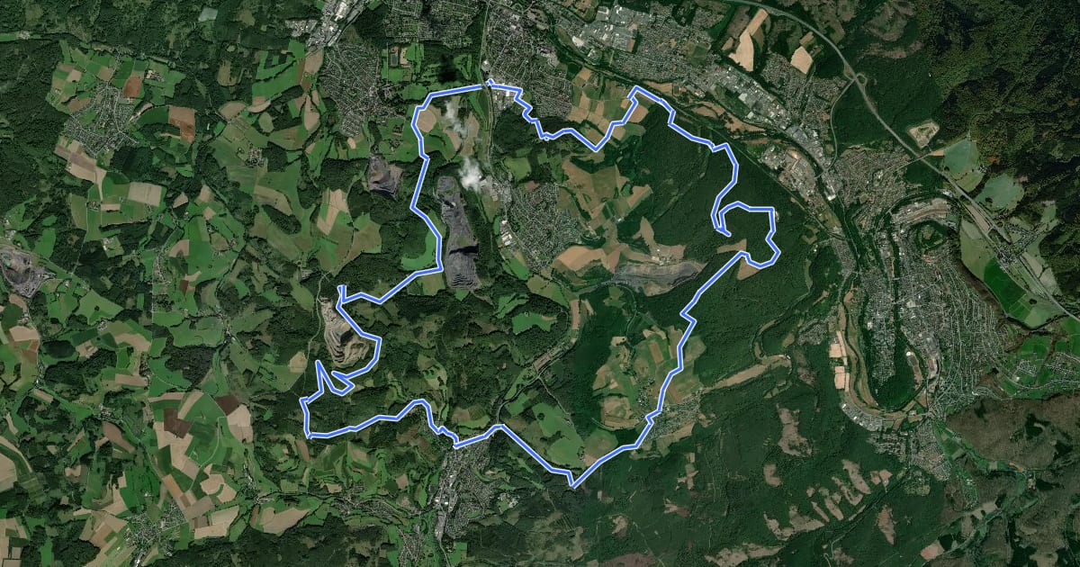 Маршрут Müscheder Rundweg на спутниковом снимке