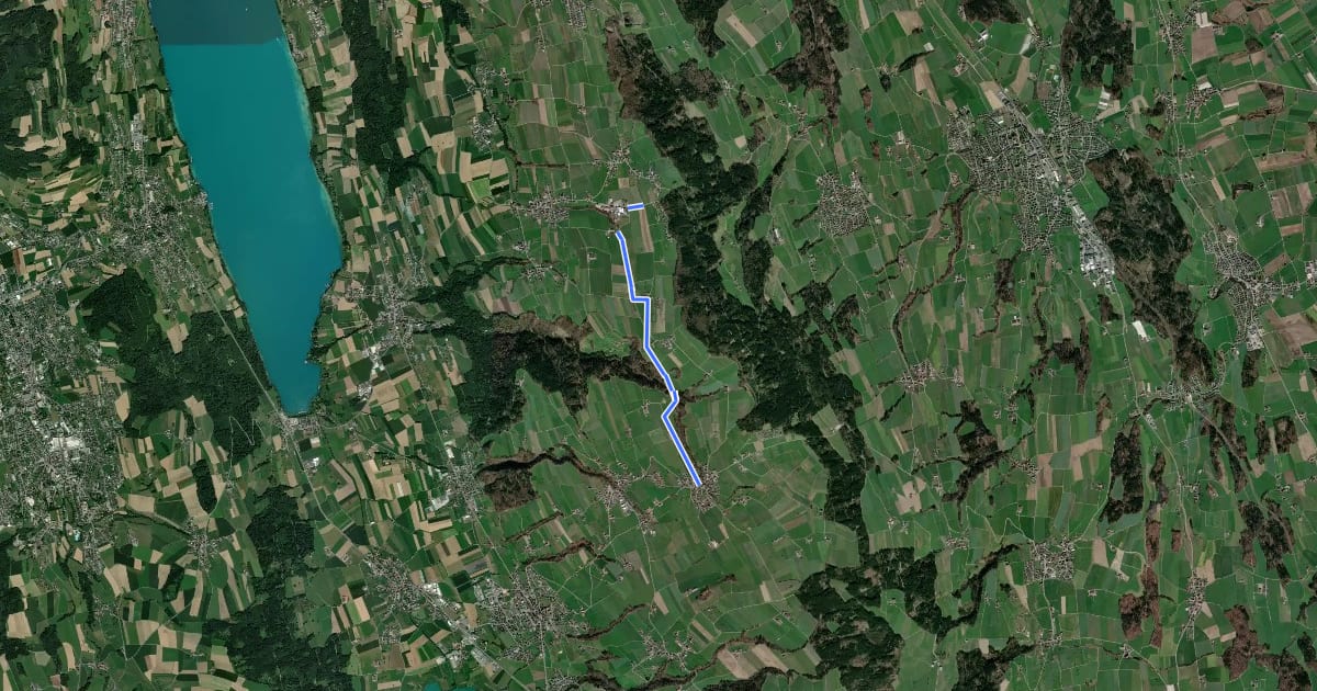 Маршрут Müswangen - Schongiland на спутниковом снимке