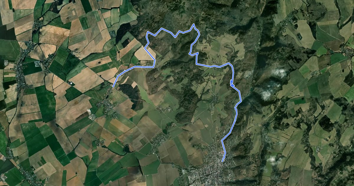 Маршрут [M] Šternberk (nám.) - Mladějovice (žst.) на спутниковом снимке
