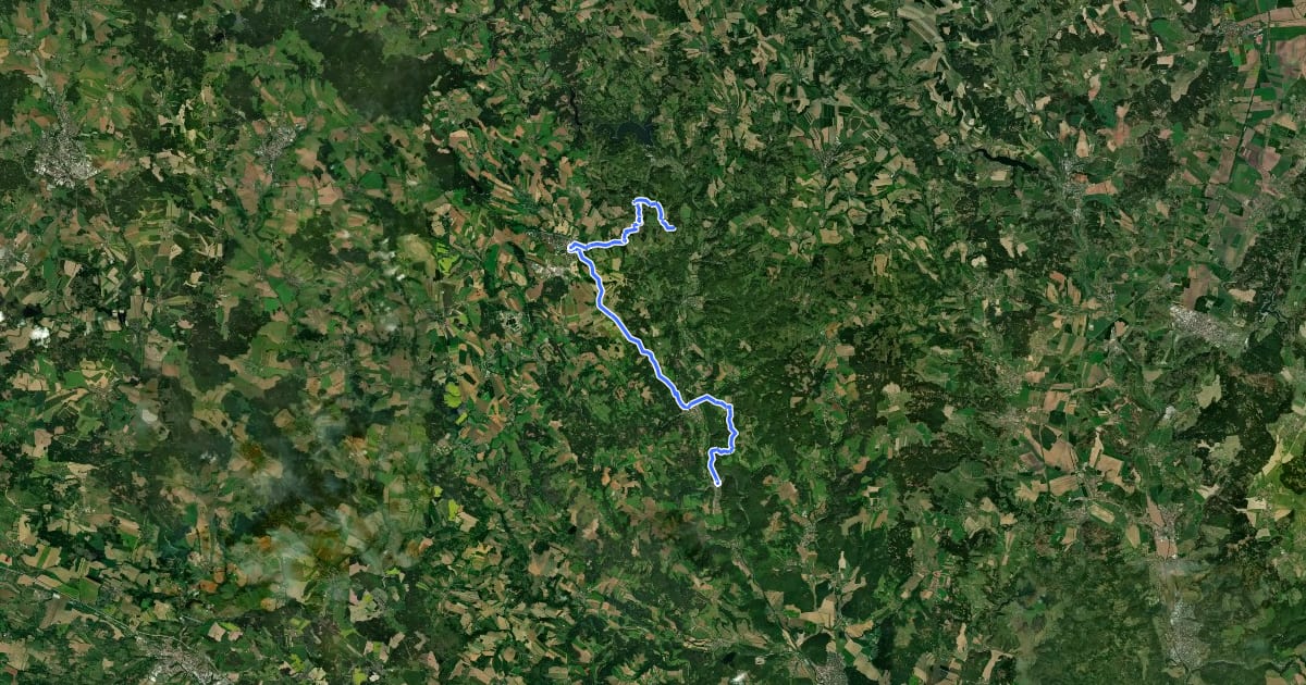 Маршрут [M] Zubštejn (zříc.) - Doubravník (bus) на спутниковом снимке