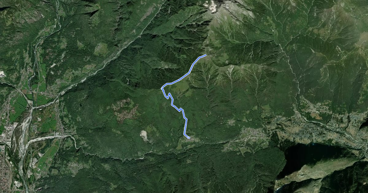 Маршрут M03 - Coimo - Monte Loccia di Peve на спутниковом снимке