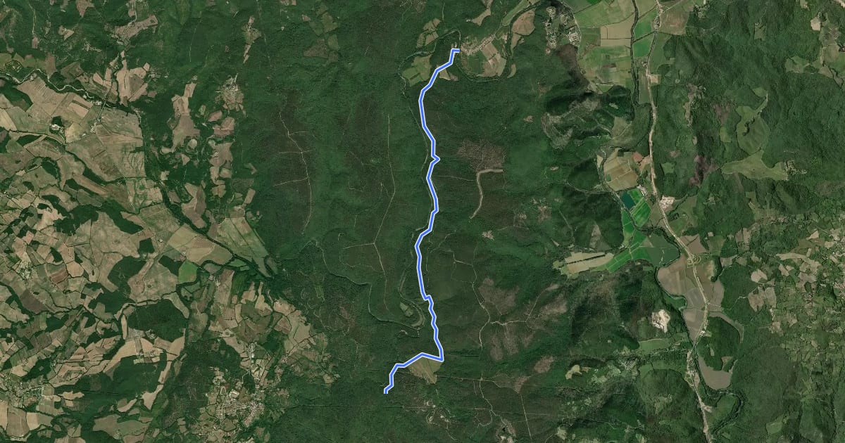 Маршрут M1 на спутниковом снимке