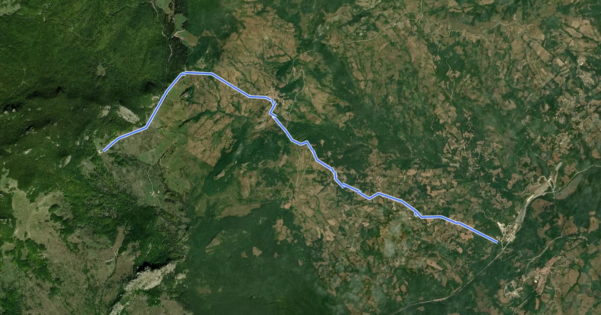 Маршрут M1 на спутниковом снимке