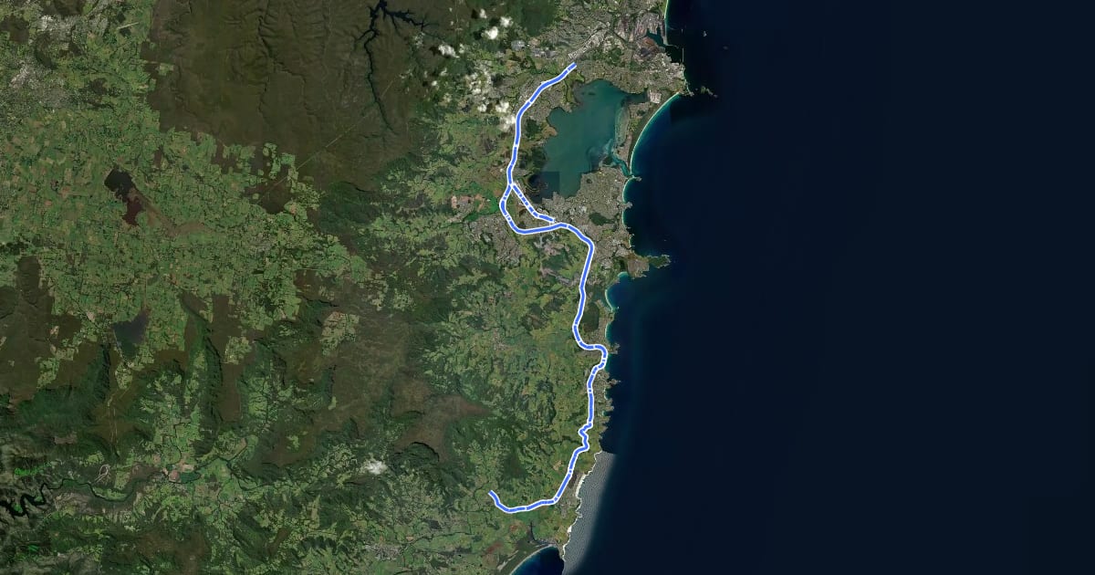 Маршрут M1 Princes Motorway (Shoulder) на спутниковом снимке