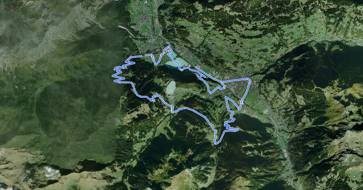Маршрут M1 - sportlich / Montafon Mountainbike Marathon на спутниковом снимке
