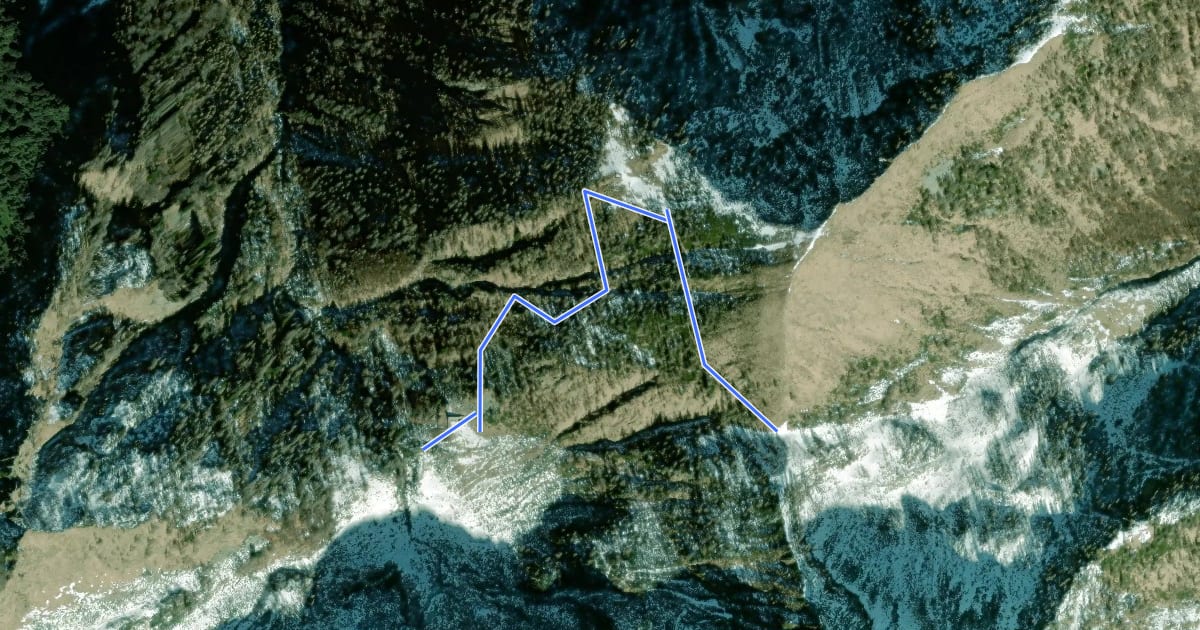 Маршрут M10f - Alpe Bondolo - Bocchetta di Cavalla на спутниковом снимке