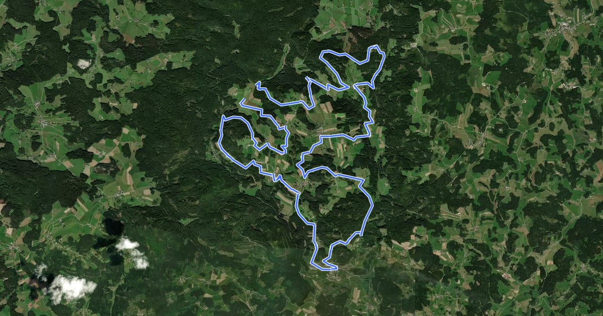 Маршрут M11 Weitersfelden Nord на спутниковом снимке