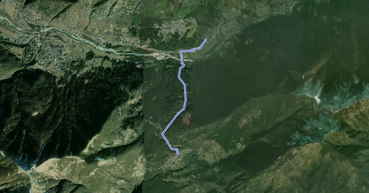 Маршрут M18 на спутниковом снимке