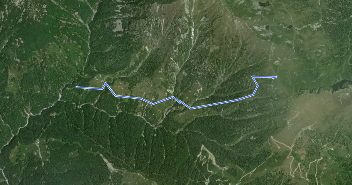Маршрут M23 - bivio M21 presso San Gerolamo - Bocchetta di Muino на спутниковом снимке