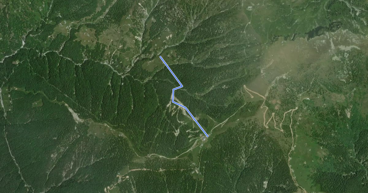 Маршрут M23a - Alpe Raunel - Piana di Vigezzo на спутниковом снимке