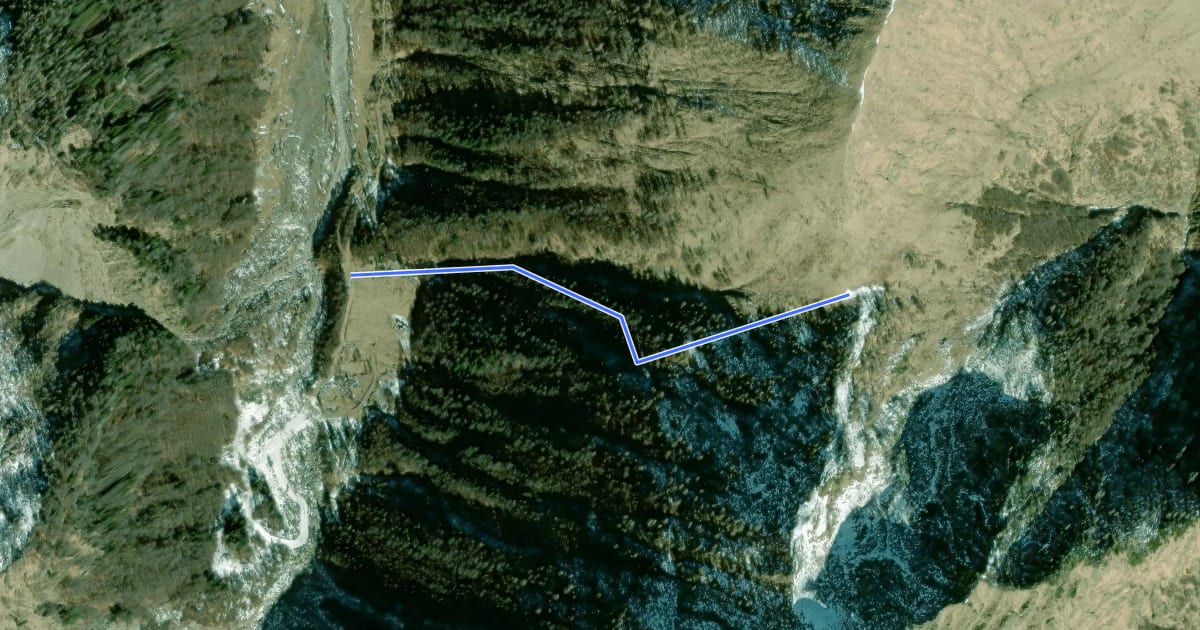 Маршрут M26 - Alpe Loana - La Forcola на спутниковом снимке