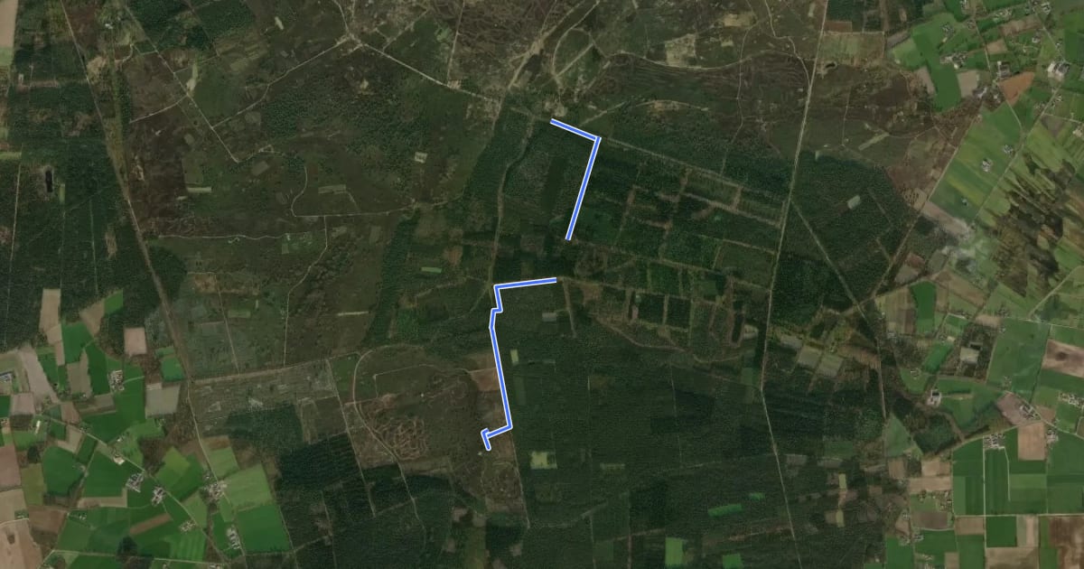 Маршрут M27-M29 на спутниковом снимке