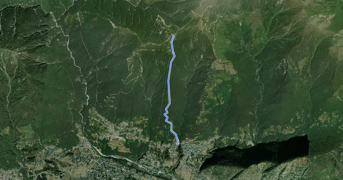 Маршрут M27 - Vocogno - Piana di Vigezzo на спутниковом снимке