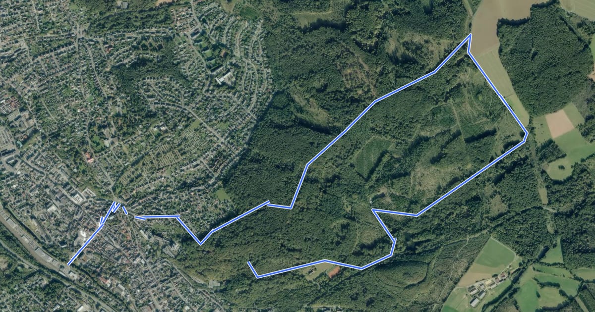 Маршрут [M3] Rundweg zum Lahrberg на спутниковом снимке