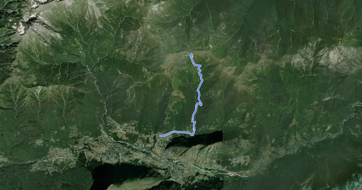 Маршрут M31 - Craveggia - Bocchetta della Cima на спутниковом снимке