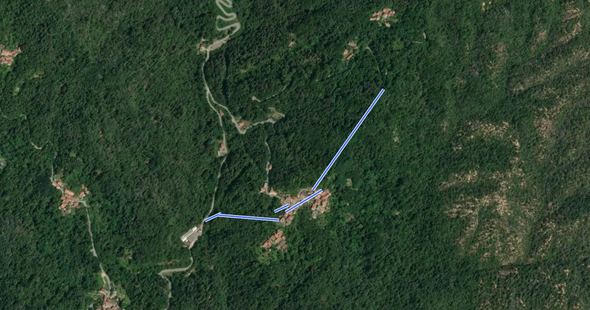 Маршрут M34 на спутниковом снимке