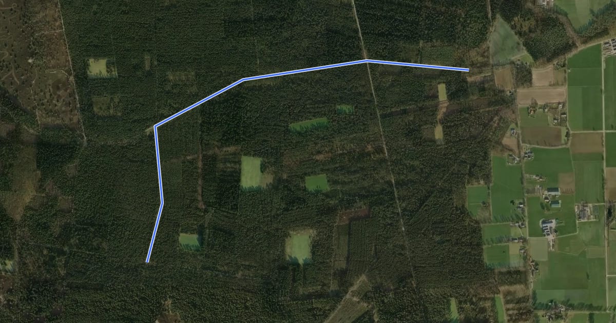 Маршрут M35-M61 на спутниковом снимке