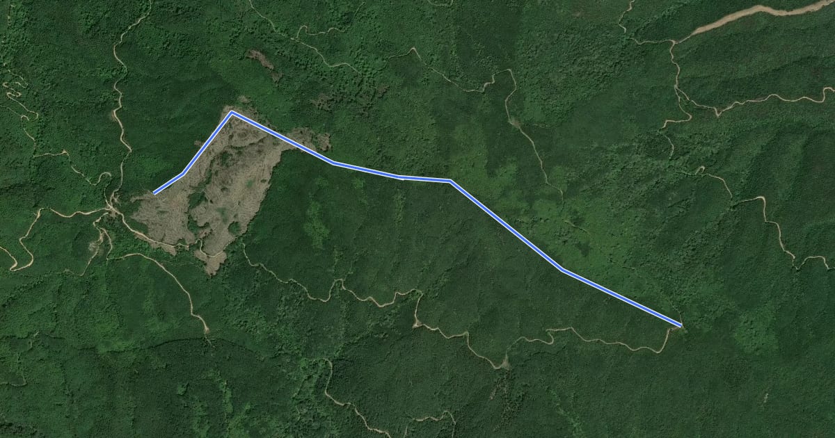 Маршрут M4 на спутниковом снимке