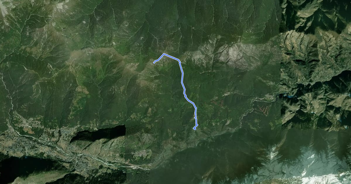 Маршрут M41 - Dissimo - Alpe Caneto на спутниковом снимке