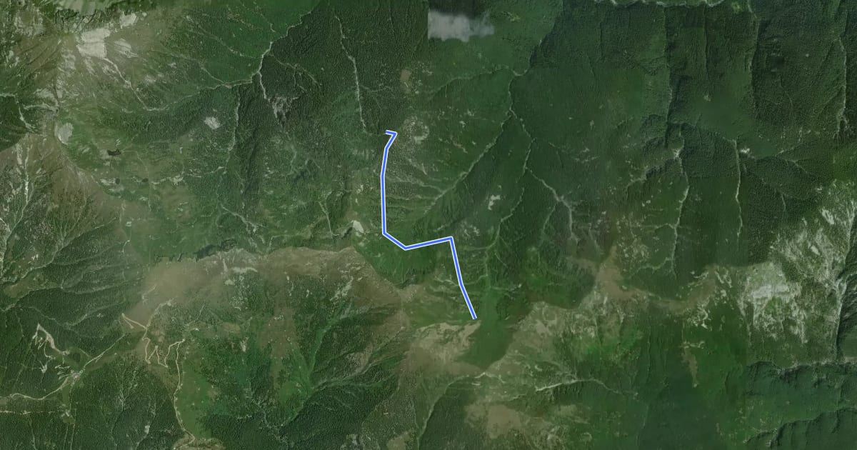 Маршрут M43b - Bivio M43 - Alpe Motto sopra на спутниковом снимке