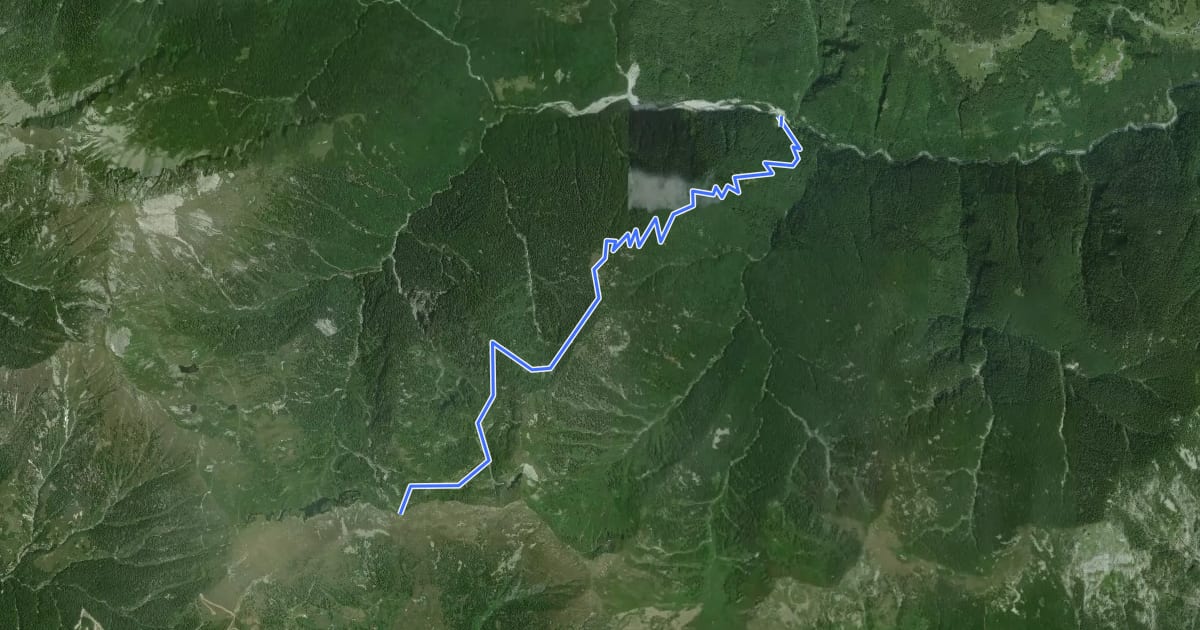 Маршрут M45 - Bagni di Craveggia - Bocchetta della Cima на спутниковом снимке