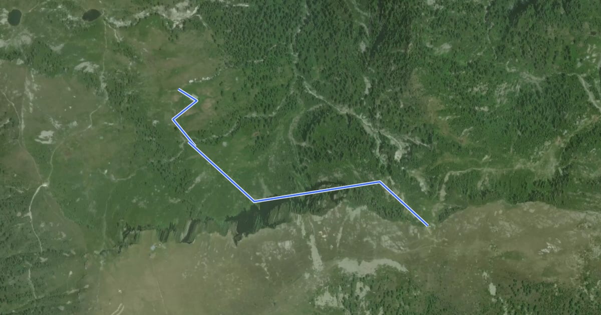 Маршрут M47a - Alpe Canva - Bocchetta della Cima на спутниковом снимке