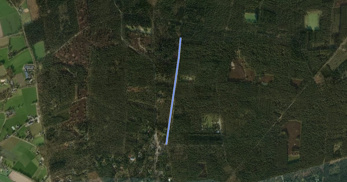 Маршрут M54-M55 на спутниковом снимке