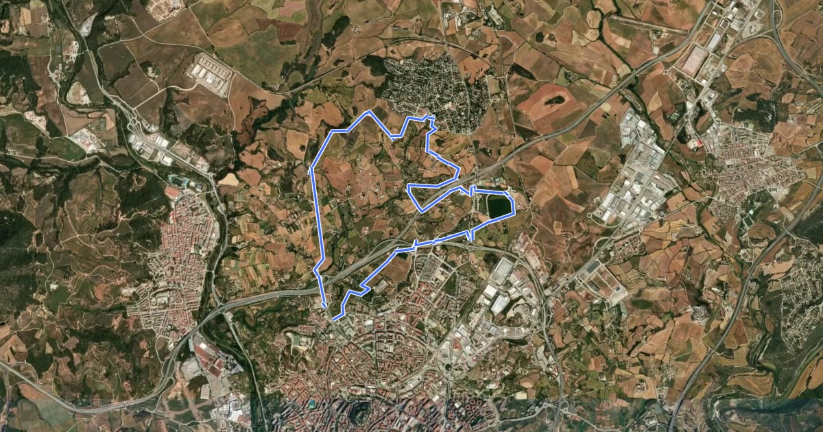 Маршрут M7 - Itinerari El regadiu del Poal на спутниковом снимке