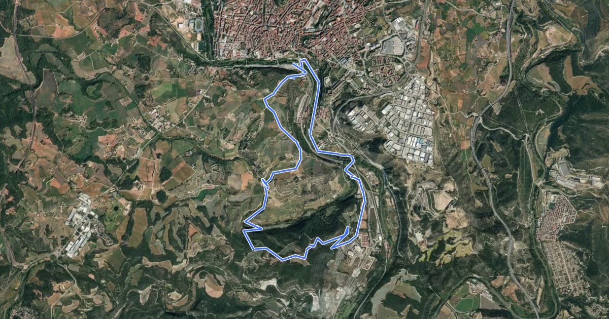 Маршрут M9 - Els Comtals i la serra de Montlleó на спутниковом снимке