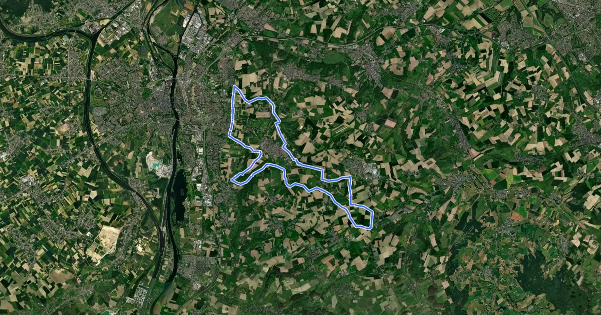 Маршрут Maastricht Scharn на спутниковом снимке