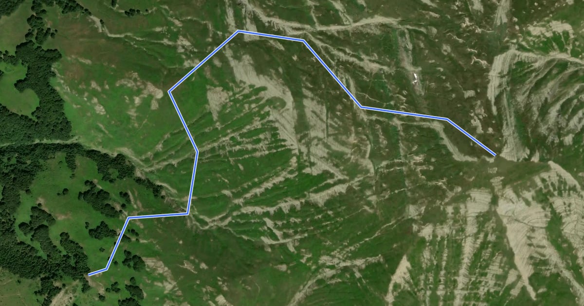 Маршрут Macchie Piane (E3714) - Quarti - Pizzo di Sevo на спутниковом снимке