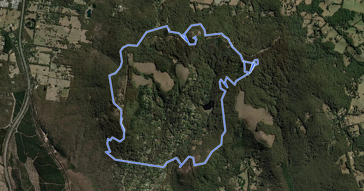 Маршрут Macedon Ranges Walking Trail на спутниковом снимке