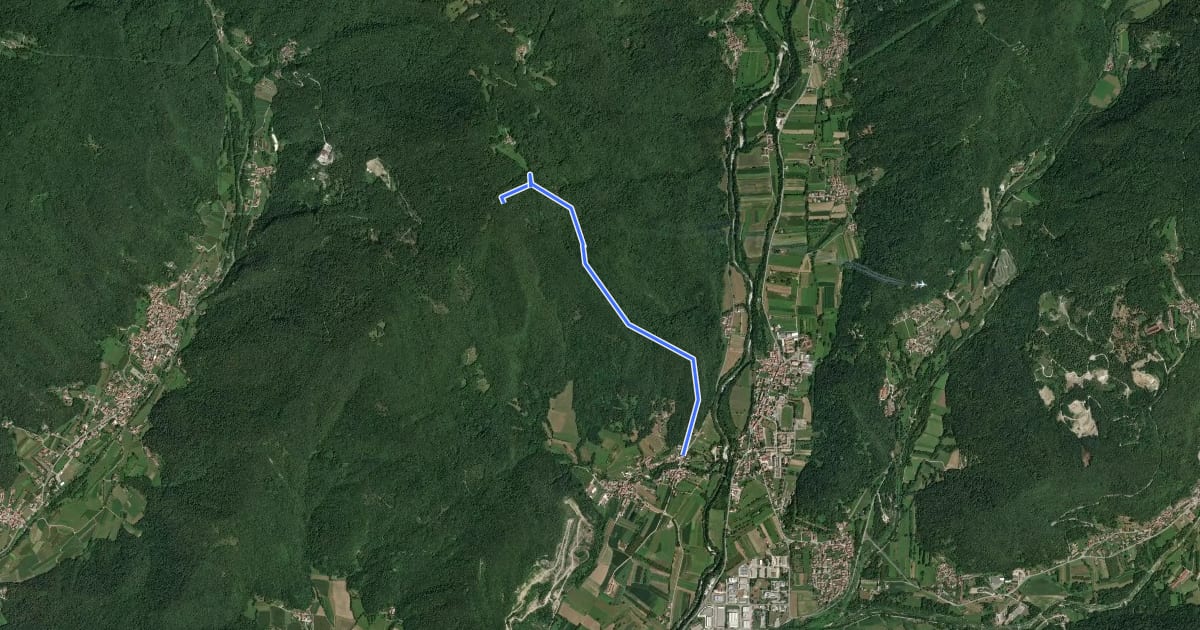 Маршрут Machete Trail на спутниковом снимке