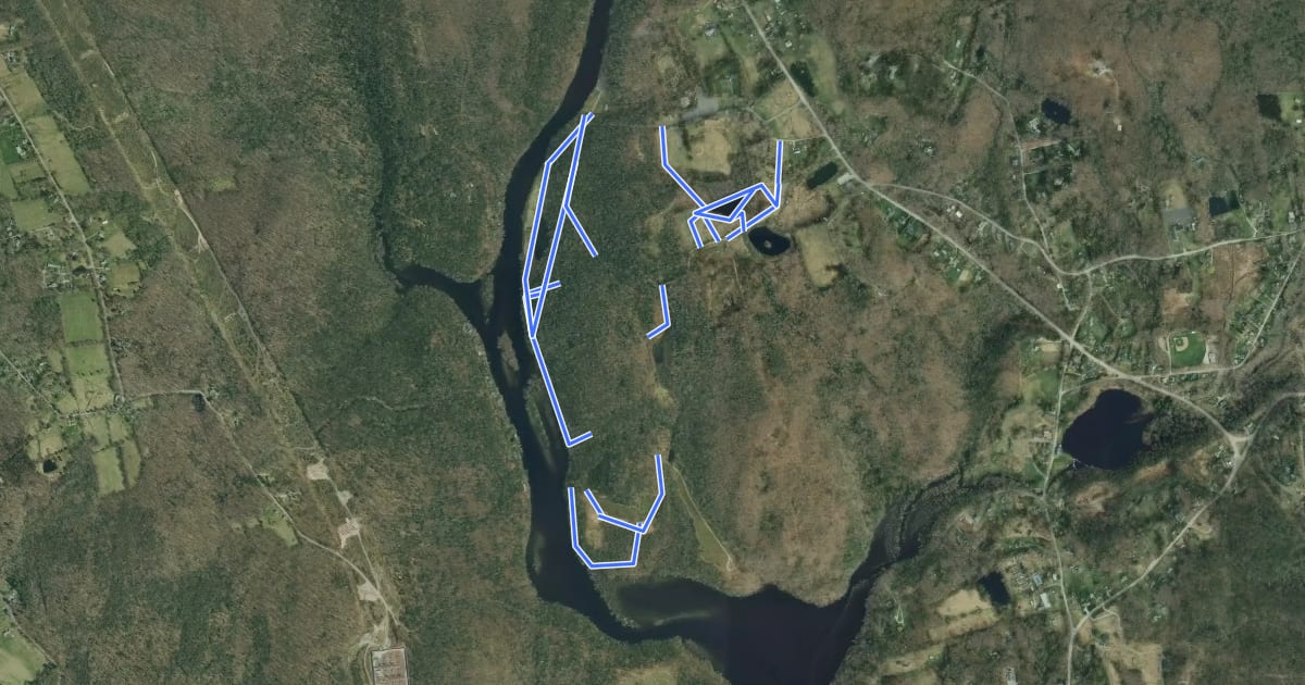 Маршрут Machimoodus State Park на спутниковом снимке