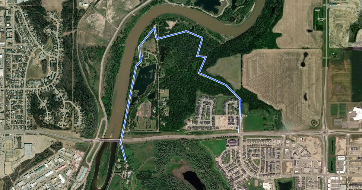 Маршрут Mackenzie Ponds Trail на спутниковом снимке